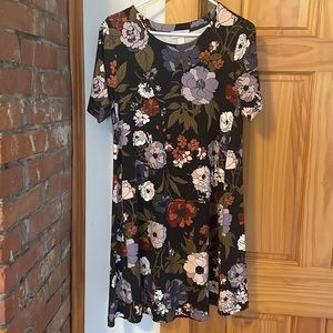 LOFT Floral shift t shirt dress